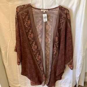 Indigo Soul kimono maroon/gold pattern new